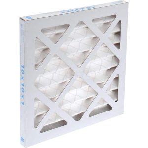 Pleated Air Filter: 10 x 10 x 1", MERV 8, 35% Efficiency, Wire-Backed Pleated