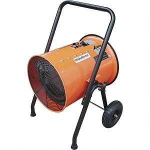 Electric Forced Air Heaters; Heater Type: Portable Electric Salamander ; Maximum BTU Rating: 102390 ; Voltage: 480V ; Phase: Three ; Additional Information: Built-In Thermostat; Overheat Protection; Rubber Wheels for Easy Moving on any Floor ; CFM: 1900