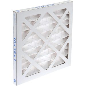 Pleated Air Filter: 10 x 10 x 1", MERV 10, 55% Efficiency, Wire-Backed Pleated