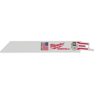 Reciprocating Saw Blade: 6" Long, Steel