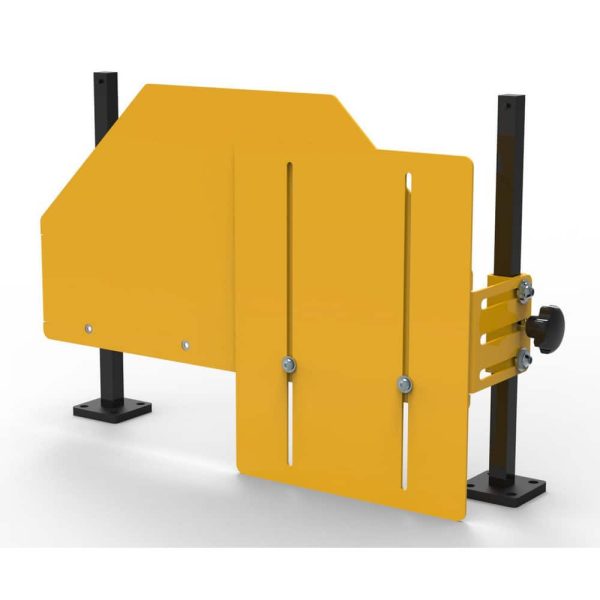 Machine Guard Parts & Accessories; Type: Disc Sander Shield (Upper) ; For Use With: Disc Sander 12" diameter ; Description: Heavy-duty adjustable disk sander guard. Mounts directly to the disk sander table using the supplied mounting brackets.