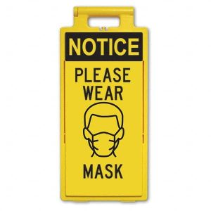 Cone & A Frame Floor Signs; Sign Type: Accident Prevention ; Overall Height: 25in ; Viewing Points: Four-View ; Number of Printed Sides: 2