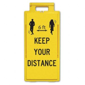 Cone & A Frame Floor Signs; Sign Type: Accident Prevention ; Overall Height: 25in ; Viewing Points: Four-View ; Number of Printed Sides: 2