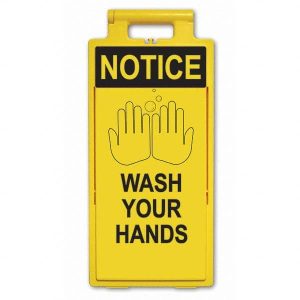 Cone & A Frame Floor Signs; Sign Type: Accident Prevention ; Overall Height: 25in ; Viewing Points: Four-View ; Number of Printed Sides: 2