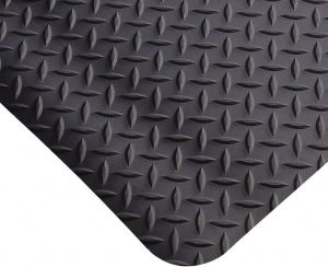 Anti-Fatigue Mat: 120" Length, 24" Wide, 9/16" Thick, Vinyl, Beveled Edge, Heavy-Duty