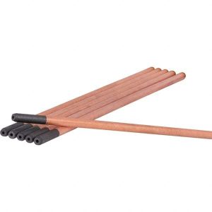 Stick Welding Electrode: 1/4" Dia, 12" Long, Carbon & Copper