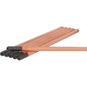 Stick Welding Electrode: 5/16" Dia, 12" Long, Carbon & Copper
