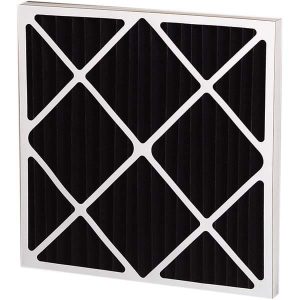 Pleated Air Filter: 10 x 20 x 2", MERV 6, Carbon