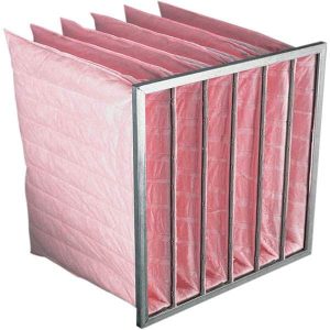 Bag Air Filter: MERV 13, 36" Deep, 20" Wide, 20" High, Fiberglass