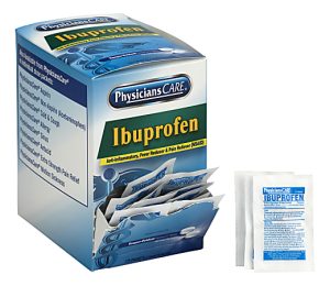 PhysiciansCare Ibuprofen Pain Reliever Medication, 2 Tablets Per Packet, Box of 50 Packets