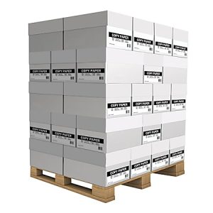 Domtar Xerographic Copier Paper, Letter Size (8 1/2" x 11"), 200000 Sheets Total, 20 Lb, White, 500 Sheets Per Ream, Case Of 10 Reams, Pallet Of 40 Cases