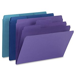 Smead SuperTab Organizer Folders, Letter Size, 3/4" Expansion, 1/3 Tab Cut, Assorted Colors, Pack Of 3