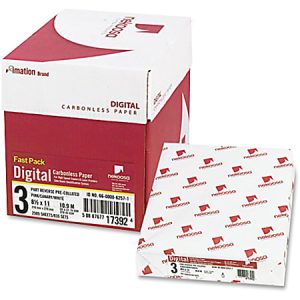 Nekoosa Laser Print Carbonless Paper, 3-Part, Letter Size (8 1/2" x 11"), 92 (U.S.) Brightness, White/Canary/Pink, Carton Of 2,500 Forms