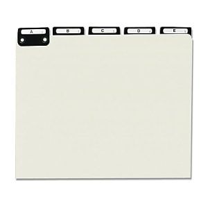 Smead® Pressboard Alphabetic File Guides With Metal Tabs, 11 3/4" x 10", 100% Recycled, Green, Pack Of 25