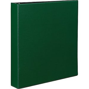 Avery Durable 3-Ring Binder With EZ-Turn Rings, 1 1/2" D-Rings, 46% Recycled, Green