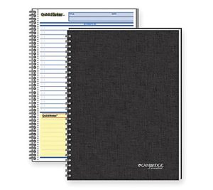 Mead® QuickNotes Business Notebook, 5" x 8", 1 Subject, 80 Sheets, Black