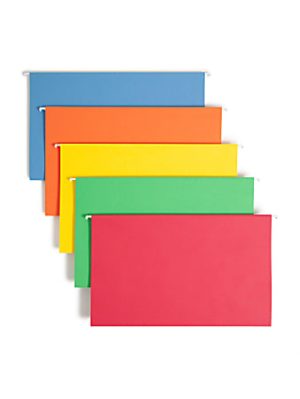 Smead Hanging File Folders, Legal Size, Assorted Bright Colors, Pack Of 25 Folders