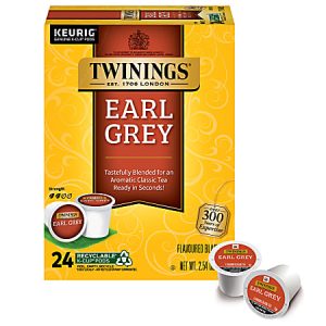 Twinings Earl Grey Tea Single-Serve K-Cup Pods, Box Of 24