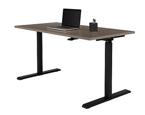 Realspace Magellan 60"W Pneumatic Height-Adjustable Standing Desk, Gray