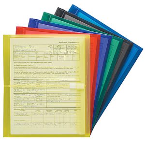 Smead Poly Envelopes, Letter Size, Side Opening, Assorted Colors, Pack Of 6
