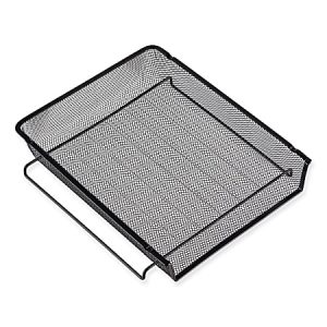 Universal Mesh Stackable Side-Load Tray, Legal Size, Black