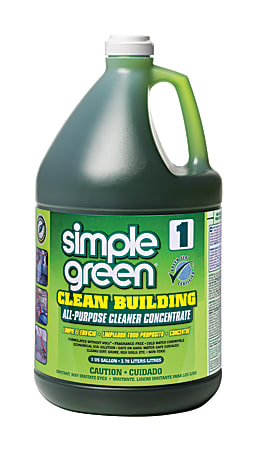 Simple Green Clean Building All-Purpose Cleaner Concentrate, Unscented, 128 Oz Bottle, Case Of 2