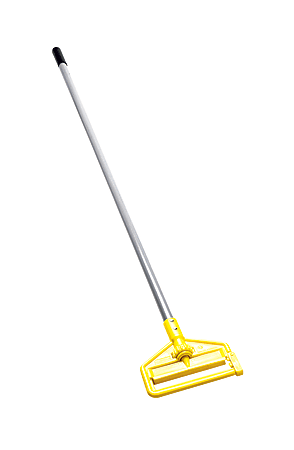Rubbermaid Invader Fiberglass Side-Gate Mop Handle, 60", Gray/Yellow