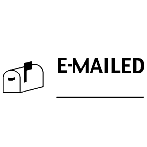 Xstamper Pre-Inked, Re-Inkable Two-Color Title Stamp, "E-Mailed"