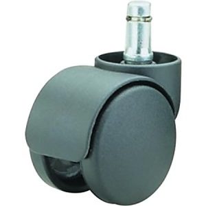 Master Caster® Safety Series Casters, Soft Wheel, Oversized Neck 1 1/2", Stem B For Metal Base, Pack Of 5