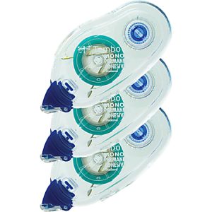 Tombow Mono Permanent Adhesive Applicator Refill, 0.33" x 39.33', Clear, Pack Of 3