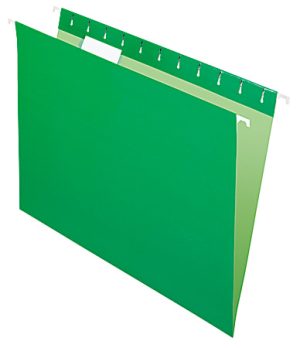 Office Depot® Brand Hanging Folders, Letter Size, 1/5 Tab Cut, Bright Green, Box Of 25