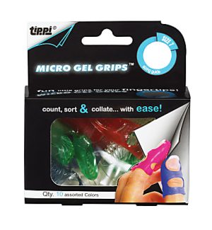 Tippi Micro Gel Grips, Assorted Sizes, Assorted Colors, Pack Of 10