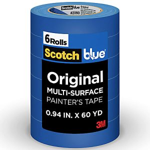 ScotchBlue Original Multi-Surface Painter's Tape, 0.94" x 60 Yd., Pack Of 6 Rolls