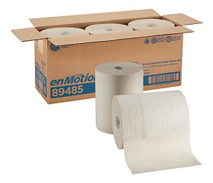 enMotion by GP PRO 1-Ply Paper Towels, 100% Recycled, Brown, Pack Of 3 Rolls