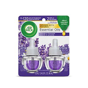 Air Wick® Essential Oils® Scented Oil Warmer Refill, 0.67 Oz, Lavender/Chamomile, Pack Of 2