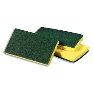 Scotch-Brite® Acetate Medium Duty Scrub Sponge #74, Large, Yellow/Green, Carton Of 20