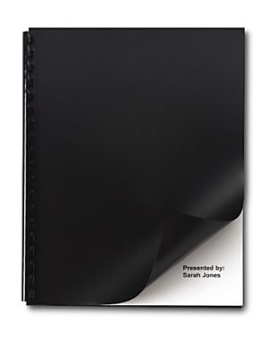 GBC® IMPACT® Solid Plastic Binding Covers, 8 1/2" x 11", Black, Pack Of 50