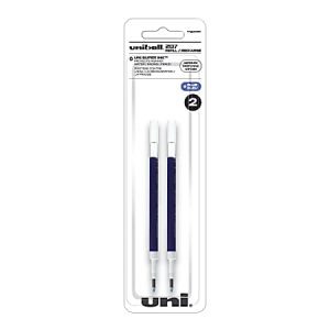 uni-ball® 207® Retractable Gel Pen Refills, Medium Point, 0.7 mm, Blue Ink, Pack Of 2 Refills