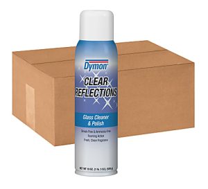 Dymon® Clear Reflections Glass Cleaner Aerosol Spray, 20 Oz Can, Case Of 12