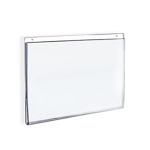 Azar Displays Wall-Mount U-Frame Acrylic Sign Holders, 5" x 7", Clear, Pack Of 10