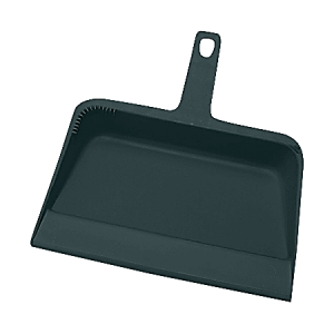 Genuine Joe Heavy-duty Plastic Dust Pan, 12" x 32", Black