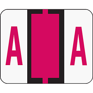 Smead® BCCR Bar-Style Permanent Alphabetical Labels, A, Red, Roll Of 500