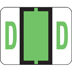 Smead® BCCR Bar-Style Permanent Alphabetical Labels, D, Light Green, Roll Of 500