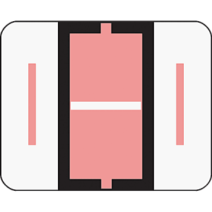 Smead® BCCR Bar-Style Permanent Alphabetical Labels, I, Pink, Roll Of 500