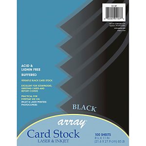 Pacon® Multi-Use Card Stock, Black, Letter (8.5" x 11"), 65 Lb, Pack Of 100