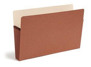 Smead Straight-Cut Tab Redrope File Pockets, Legal Size, 5 1/4" Expansion, 30% Recycled, Redrope, Box Of 50