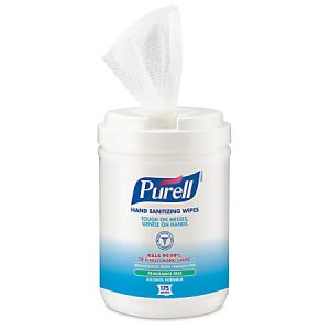 PURELL Alcohol Hand Sanitizing Wipes - 6" x 7" - White - Residue-free, Dye-free, Fragrance-free, Non-sticky, Non-irritating, Non-irritating, Hypoallergenic, Durable, Pre-moistened, Lint-free, Textured - For Hand - 175 Per Canister - 6 / Carton