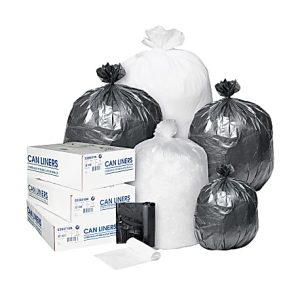 Integrated Bagging Systems High-Density 0.24-mil Can Liners, 18" x 17", 4 Gallons, Clear, 50 Liners Per Roll, 40 Rolls Per Case