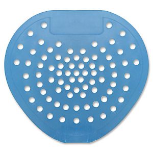 Hospeco Vinyl Urinal Screen - Lasts upto 30 Days - Flexible, Odor Neutralizer, Clog Remover - 12 / Carton - Blue