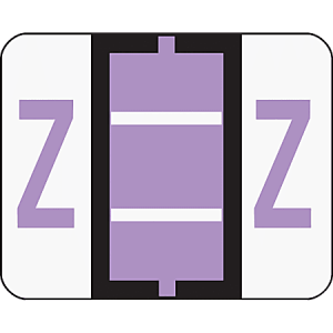 Smead® BCCR Bar-Style Permanent Alphabetical Labels, Z, Lavender, Roll Of 500